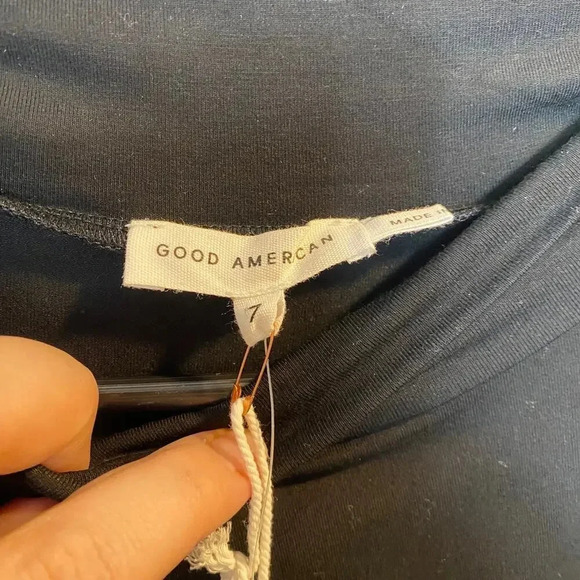 NWT Good American Ruched Side Turtleneck Bodysuit Long Sleeve Black Plus 4XL - Picture 7 of 7